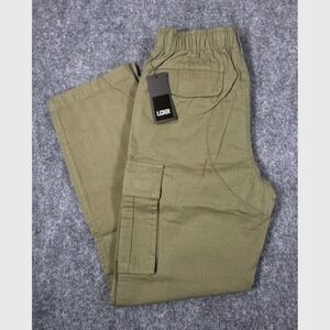 LCKR Cargo Pants Boys Medium 10/12 Olive Green‎ Utility Ripstop Straight Leg NWT